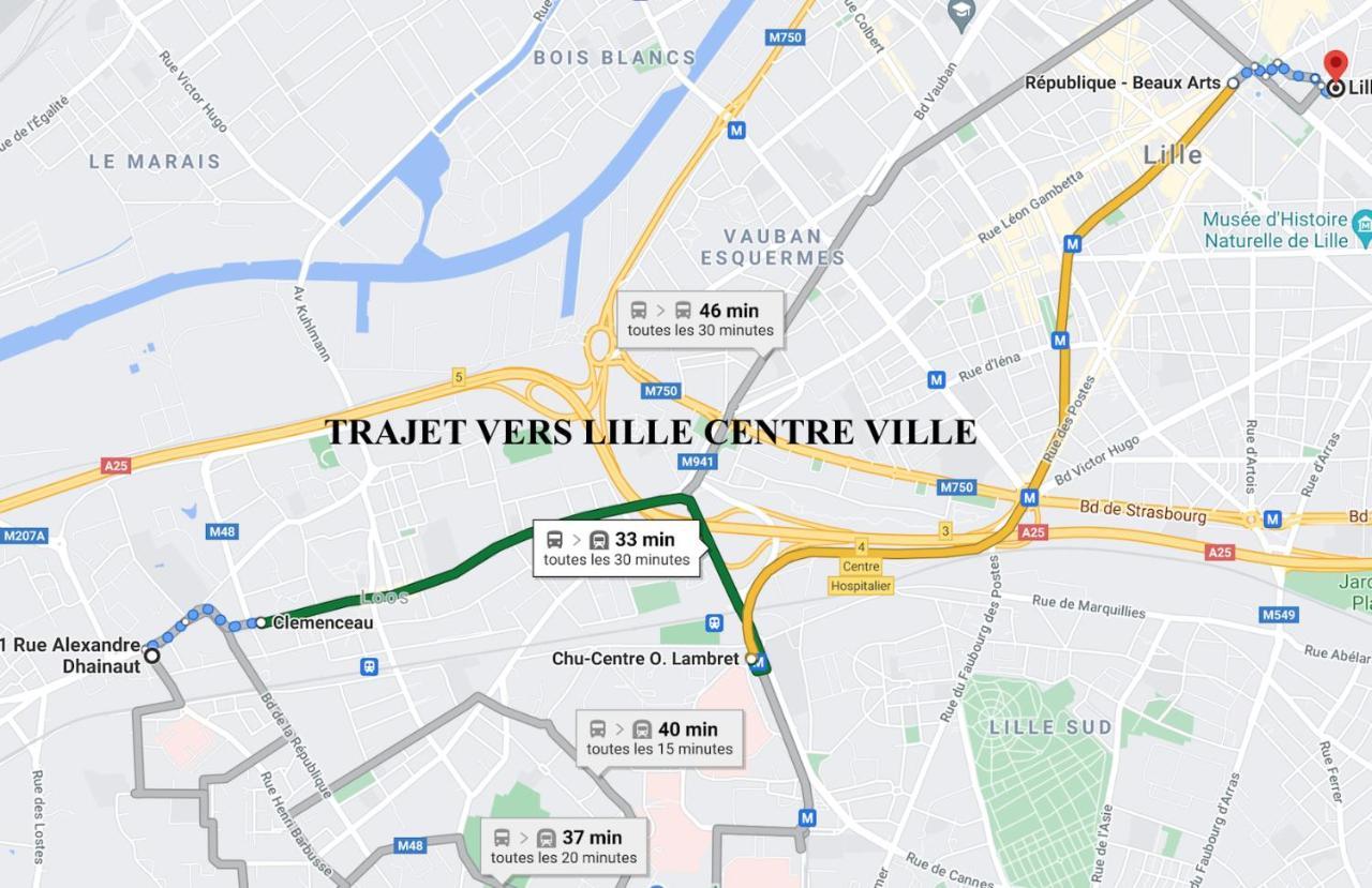 Coliving Tout Confort- Loos Les Lille-Maison Partagee-7 Chambres-5 Sdb-6Wc-Loos Les Lille Buitenkant foto